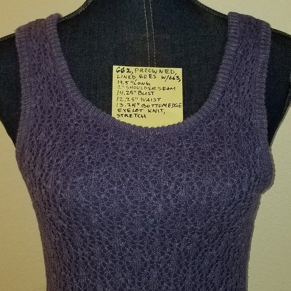 #662 Preowned Columbia Periwinkle Knit PS Top - Picture 2 of 9